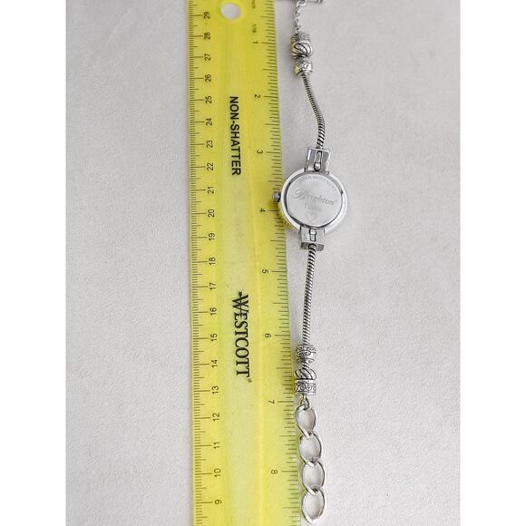 Brighton Vintage Tustin Charm Watch Silver Plated Toggle Clasp 7-8.5" Works - Picture 5 of 5